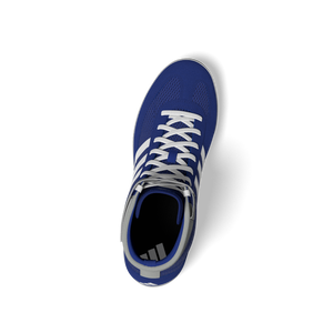 Blau-weiße Adidas Wrestling-Schuhe Combat Speed 4 bieten höchste Qualität und Funktionalität für ambitioniertes Kampfsporttraining.