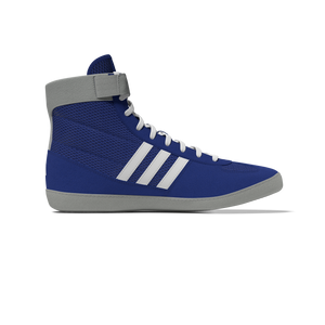 Hochwertige Adidas Wrestling-Schuhe Combat Speed 4 in Blau mit rutschfester Sohle für sicheren Halt beim Training und Wettkampf.