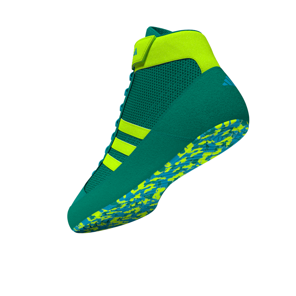 adidas Wrestling-Schuhe in markantem Grün – für Kampfsportler, die auf Qualität, Funktionalität und Stil setzen.