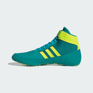 adidas Havoc Kampfsportschuhe in Grün – optimal für Trainingseinheiten auf Wettkampfniveau im Ringen und MMA.