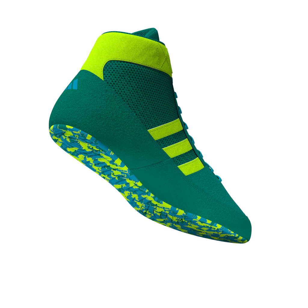 Rutschfeste adidas Ringerschuhe in Grün – komfortabel, atmungsaktiv und bereit für jede Herausforderung auf der Matte.