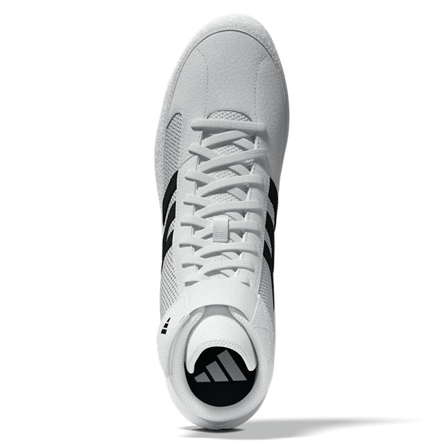 Klassische adidas Ringerschuhe in Weiß/Schwarz – perfekt für Techniktraining, Sparring und Wettkampf im Ringen oder Jiu-Jitsu.