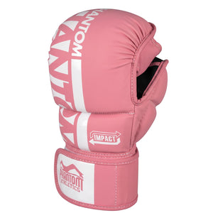Die Phantom Athletics APEX MMA Sparring Handschuhe in Bubblegum kombinieren auffälliges pinkes Design mit funktioneller Kampfsportausrüstung. Die offene Handfläche ermöglicht hohe Bewegungsfreiheit und sicheren Grip beim Grappling, Clinch und Bodenkampf.