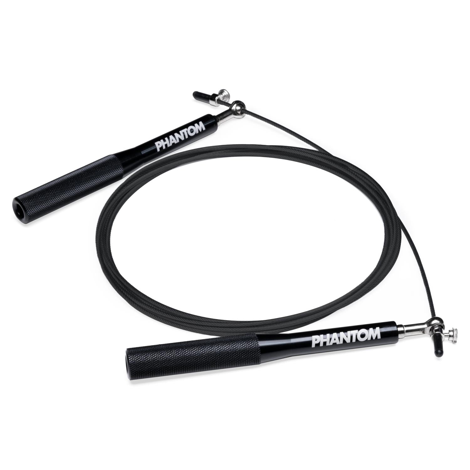 Hochwertiges Springseil Performance von Phantom Athletics – Metallgriffe und verstellbares Stahlseil für intensives Kampfsport‑ und Cardio‑Training.