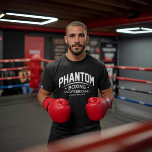 Hochwertiges Boxing T-Shirt von Phantom Athletics in zeitlosem Schwarz – robust, bequem und ideal für anspruchsvolle Trainingseinheiten oder als sportlicher Alltagslook.