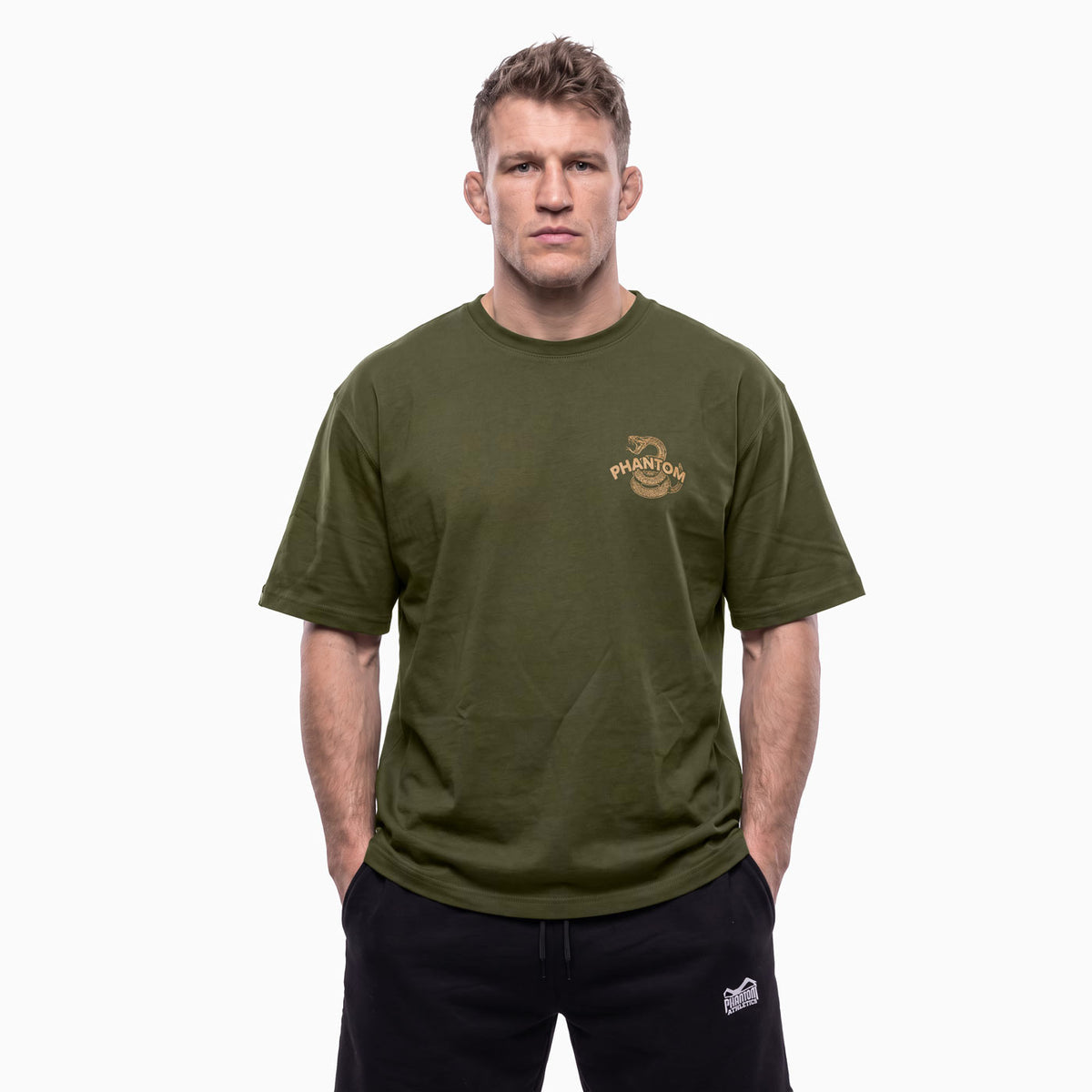 Oversize Heavy T-Shirt DON'T TREAD ON ME - Army