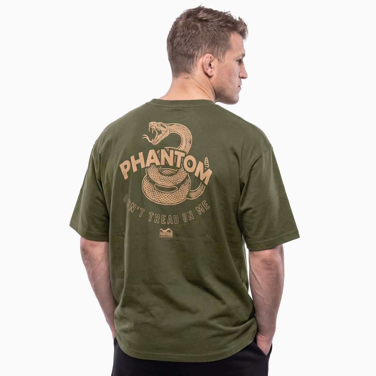Oversize Heavy T-Shirt DON'T TREAD ON ME - Army