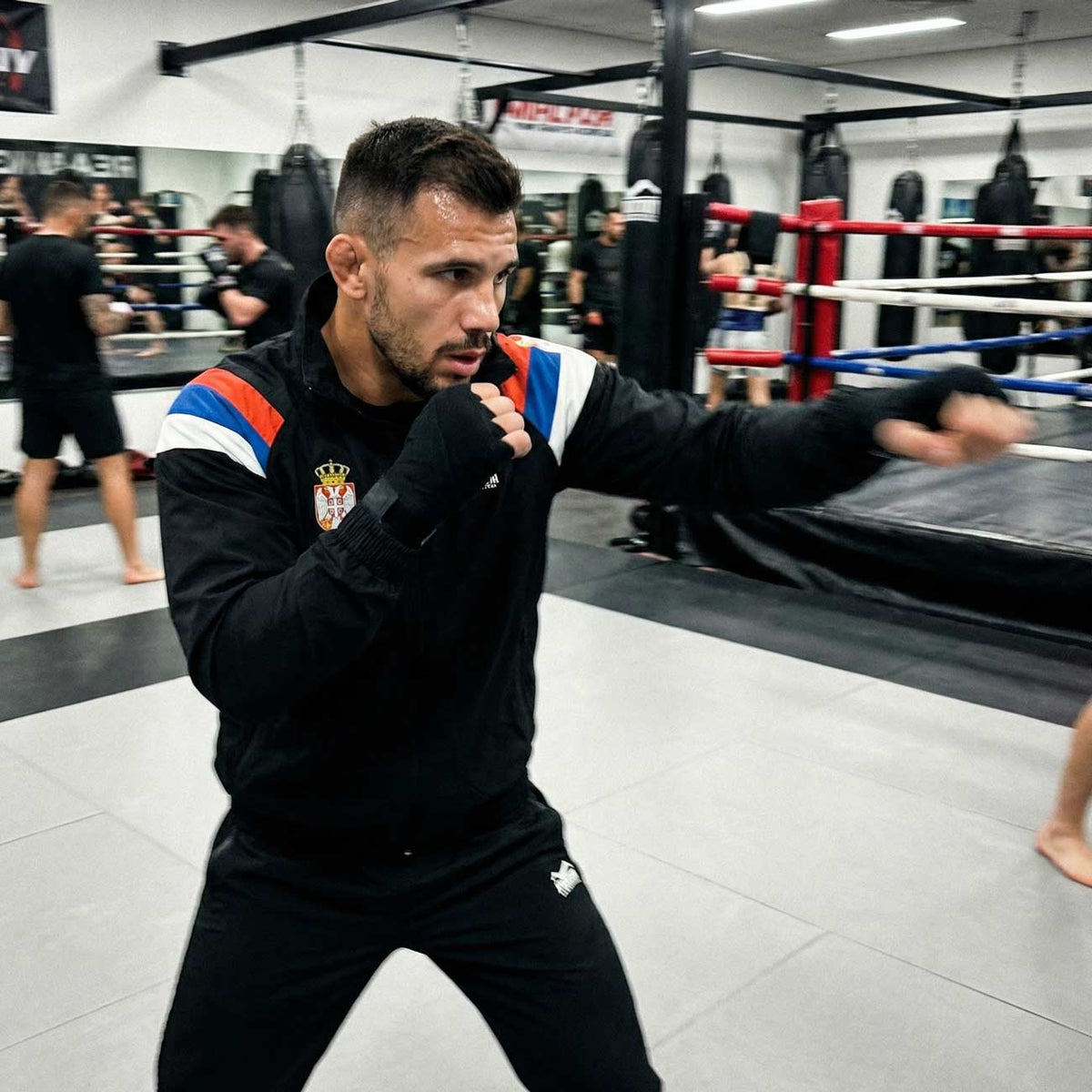 Trainingsjacke DMC - Team Serbia - Schwarz