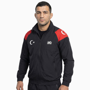 Hochwertige Phantom Athletics Trainingsjacke DMC – Team Turkey in Schwarz mit markanten Akzenten, ideal für MMA‑Training, Boxen und Warm‑ups im Gym.