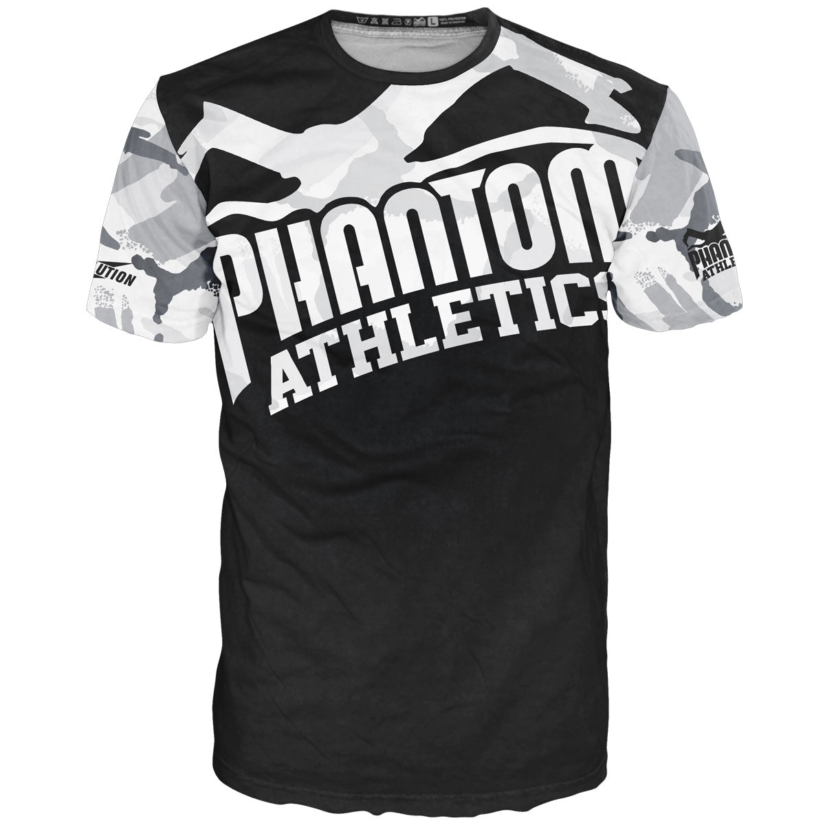 Camiseta de entrenamiento Phantom Kampfsport EVO con aspecto de camuflaje urbano/invernal. Camiseta de entrenamiento de alto rendimiento transpirable para MMA, Muay Thai, BJJ y kickboxing.
