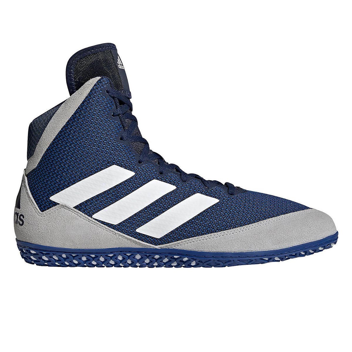 Phantom Athletics präsentiert die adidas Mat Wizard 4 Wrestling‑Shoes in Navy/Gray, perfekte Schuhe für intensives Wrestling‑ und Grappling‑Training mit hervorragendem Grip auf der Matte. Hochwertige Materialien und optimale Passform geben dir Stabilität und Komfort bei schnellen Bewegungen.