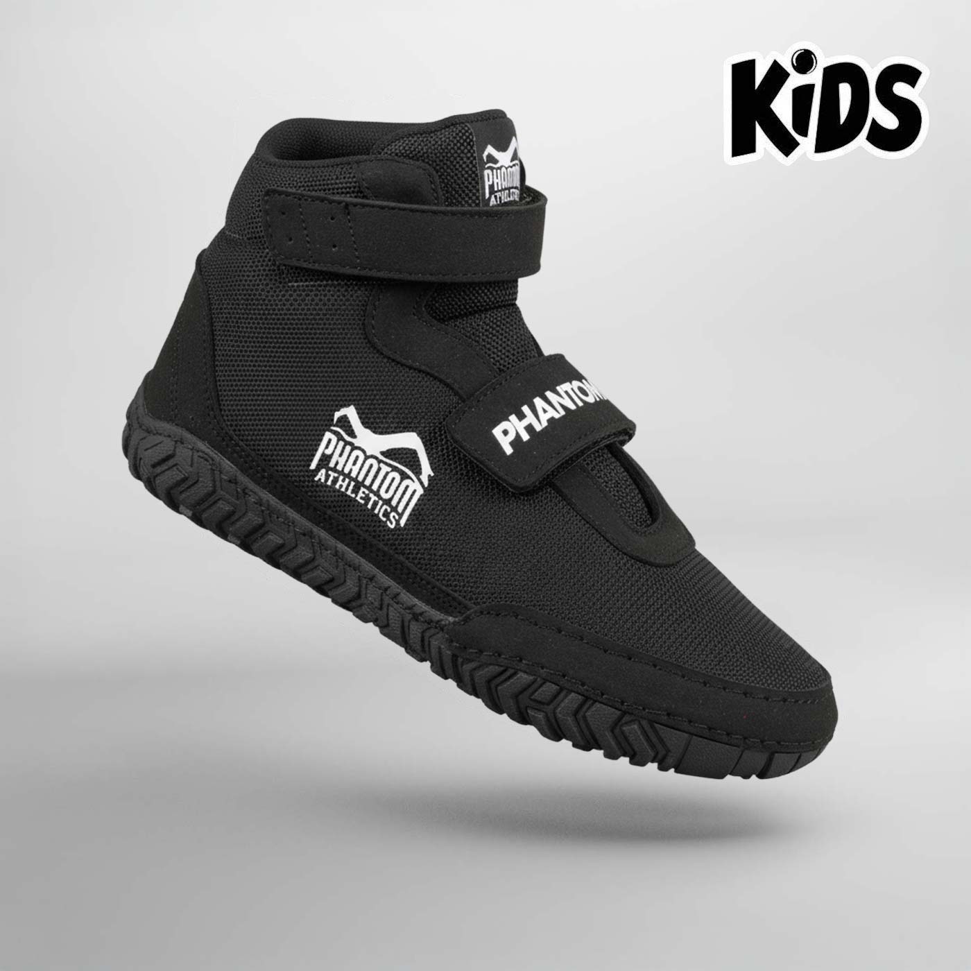 Phantom Athletics Kinder Ringerschuhe ROOKIE mit Klettverschluss – rutschfester Halt beim Wrestling-Training.