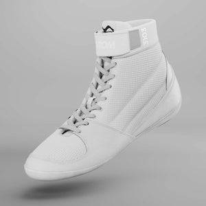 Robuste und leichte Kampfsportschuhe von Phantom Athletics in Weiß, perfekt geeignet für Wrestling, Jiu-Jitsu und Muay Thai.