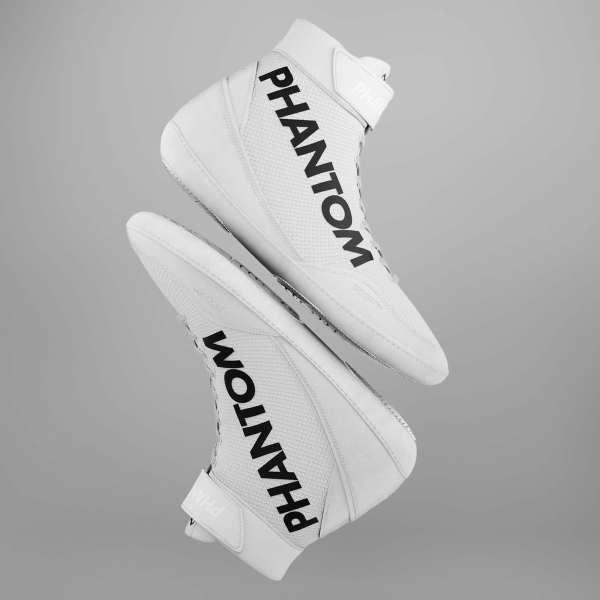 Phantom Athletics COMBAT Kinder Wrestling-Shoes in Weiß – ideal für Ringen, Grappling & Training.