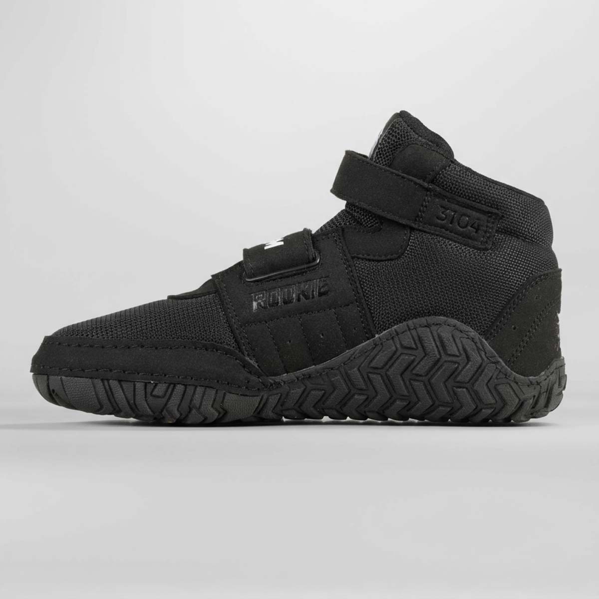 Kinder Ringerschuhe Phantom ROOKIE mit Klettverschluss - Schwarz