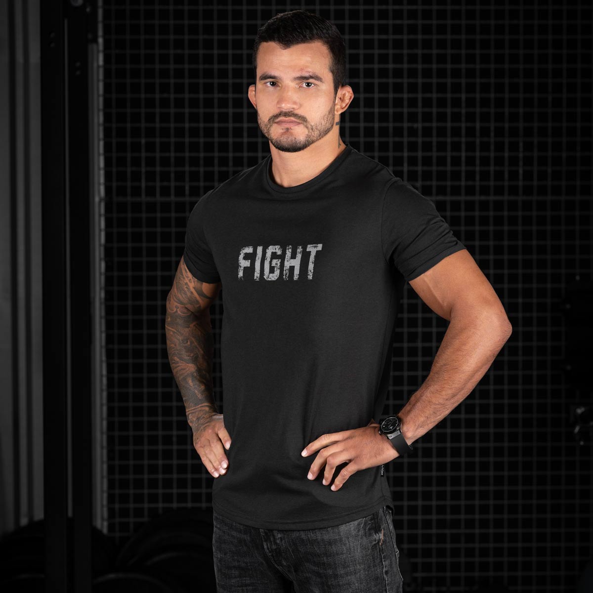 T-Shirt FIGHT - Schwarz