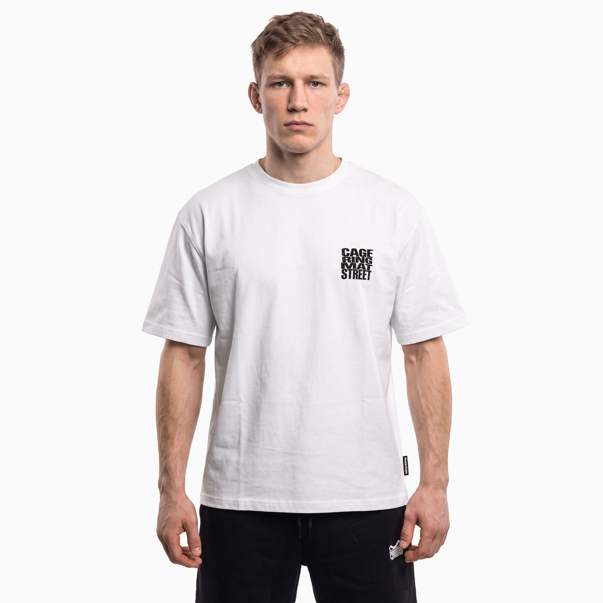 Oversize T-Shirt CAGE RING MAT STREET - Weiß