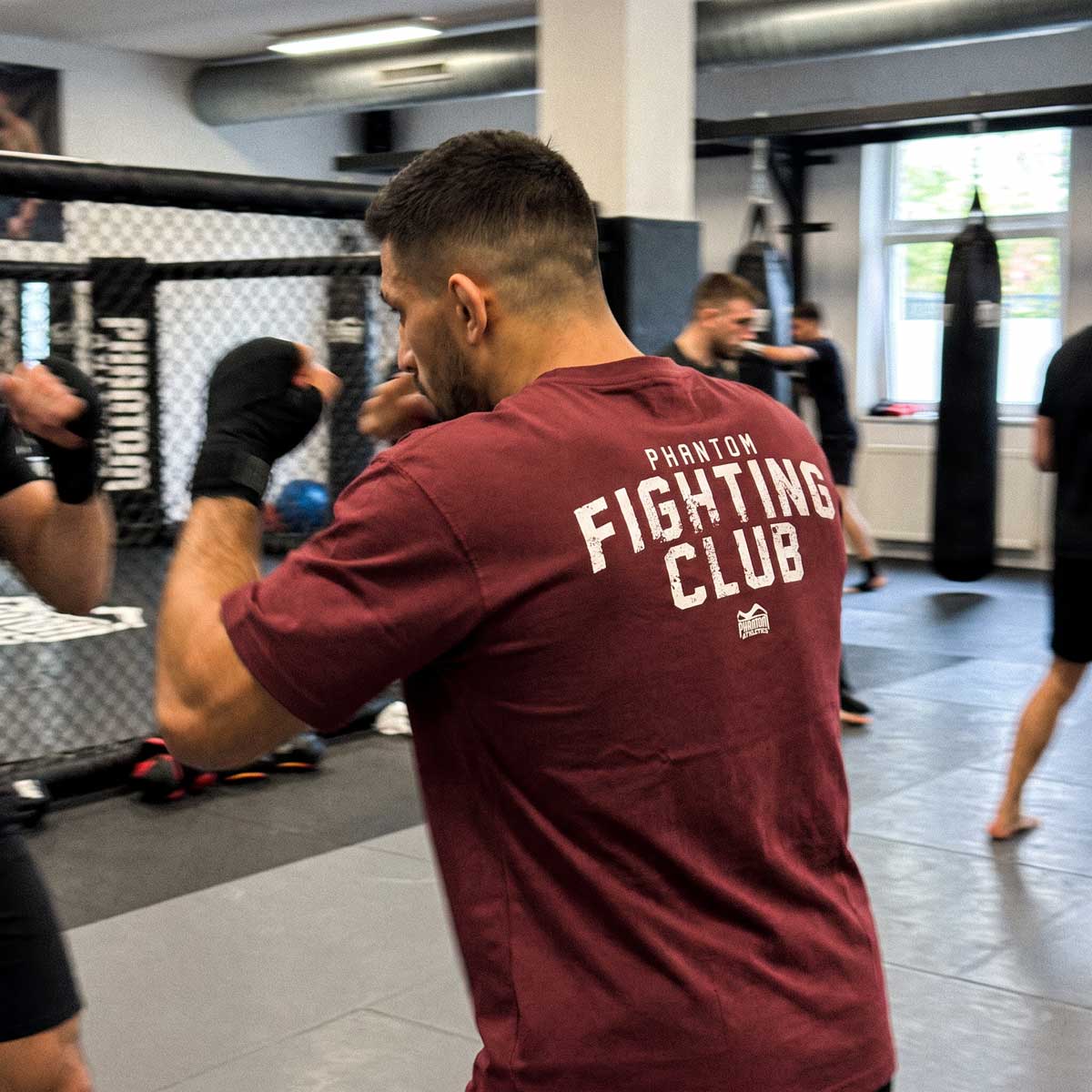 Oversize T-Shirt FIGHTING CLUB - Bordeaux