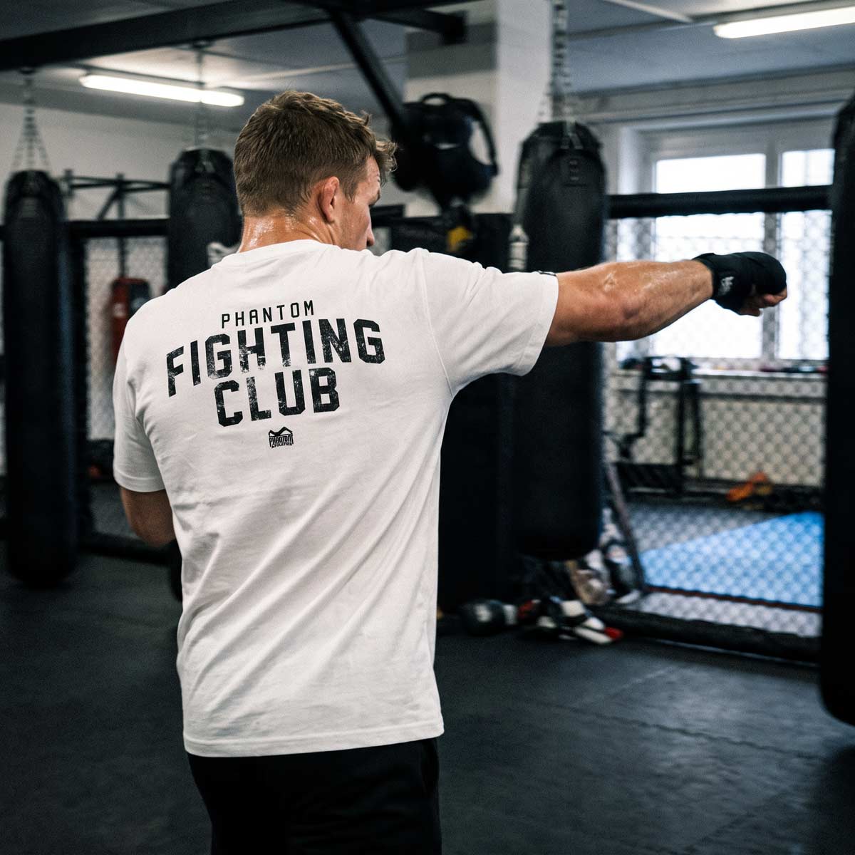 Oversize T-Shirt FIGHTING CLUB - Weiß