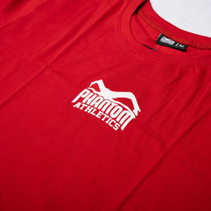 Mit dem Phantom Athletics T-Shirt Team in Rot erhalten Fighter ein vielseitiges Kampfsport-Shirt aus 95 % Baumwolle und 5 % Polyester. Das weiche und atmungsaktive Material sorgt für angenehmen Komfort beim Boxen, Muay Thai, Kickboxen und Functional Fitness.