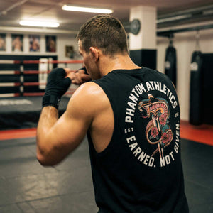 Sleeveless Shirt Snake - Schwarz