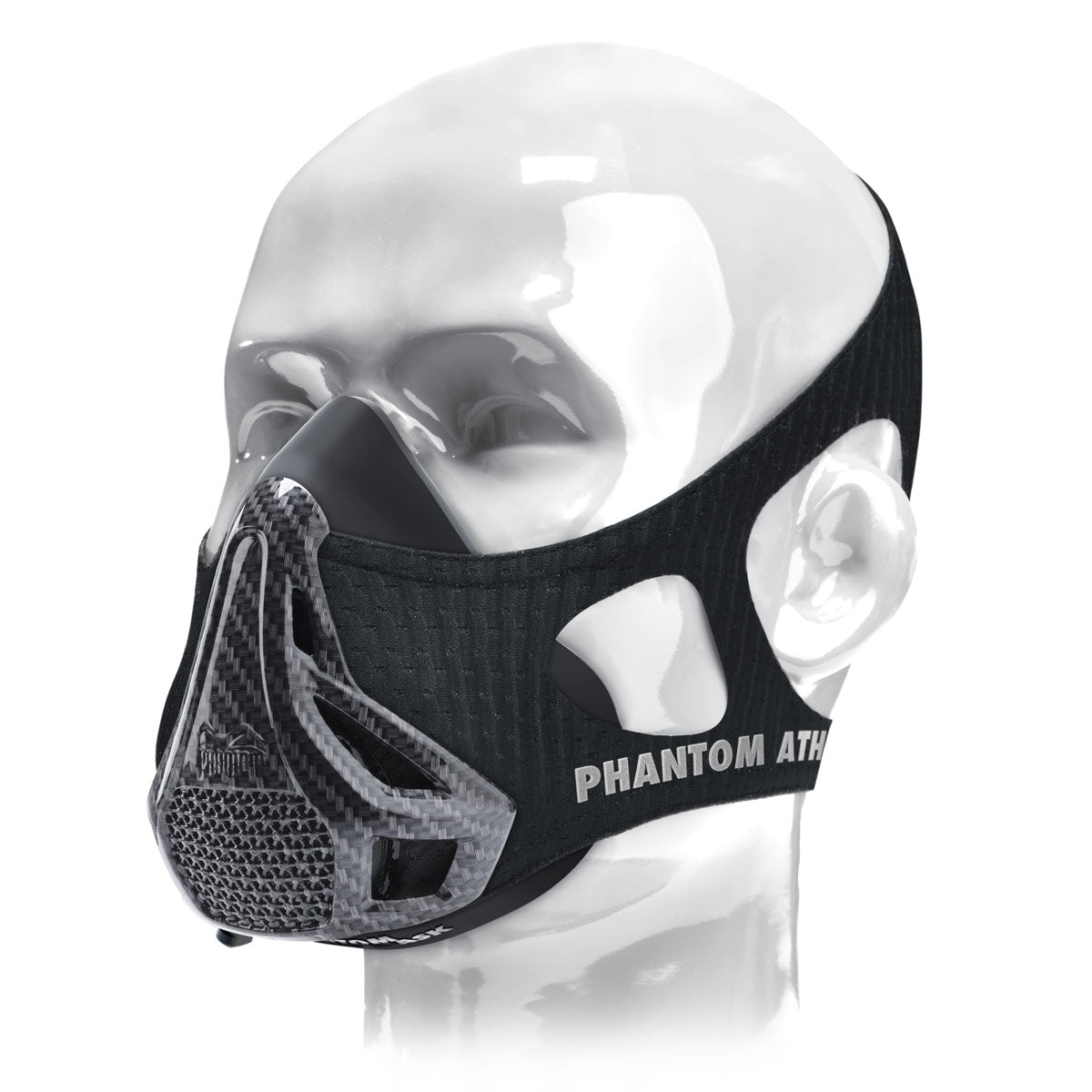 A máscara de treinamento Phantom . O original. Patenteado e premiado para levar seu condicionamento físico ao próximo nível. Agora na edição limitada Carbon.