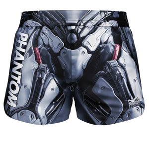 Robuste Fightshorts von Phantom Athletics im futuristischen Robotic-Design, ideal für MMA, Grappling und intensives Kampfsporttraining. Leichtes Material bietet optimale Bewegungsfreiheit und Strapazierfähigkeit.