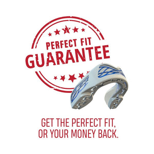 SAFEJAWZ Nitro Series Blue/White – Premium‐Mundschutz für Kämpfer im MMA, Muay Thai und Boxen mit Fokus auf Sicherheit und Komfort.