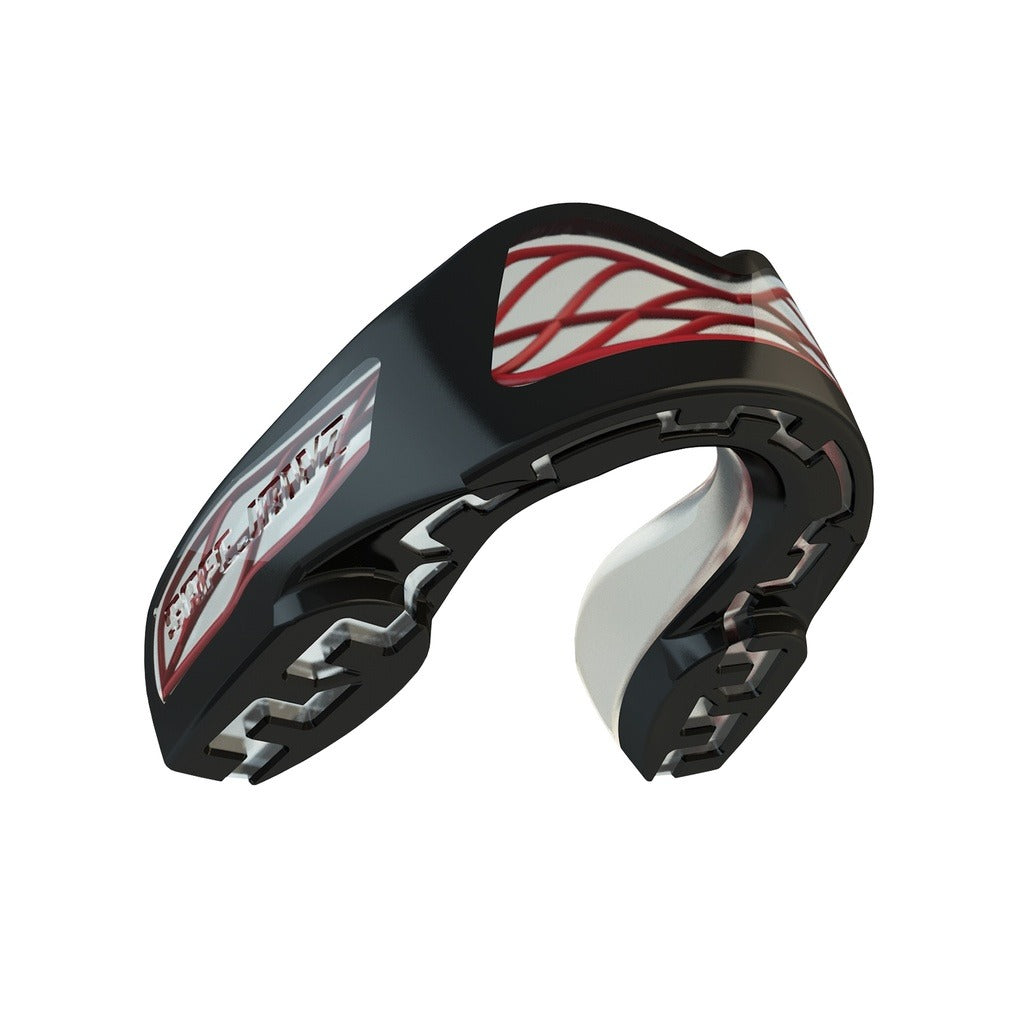 Hochwertiger SAFEJAWZ Nitro Series Black/Red Mundschutz – optimaler Schutz und markantes Design für MMA, Boxen und Kampfsport‑Training.