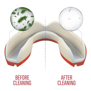 Antibakterielles Desinfektionsspray zur Reinigung von Zahnschutz nach dem Kampfsport-Training. Die hochwertige Formel von Phantom Athletics sorgt für Frische und Hygiene bei jeder Anwendung.