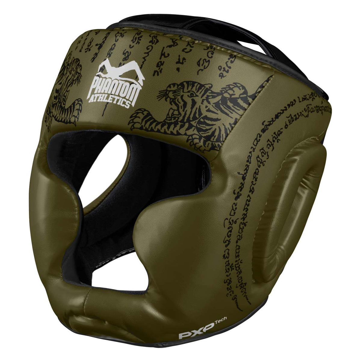 Robuster Kopfschutz von Phantom Athletics im Army-Look – ideal für Muay Thai, Kickboxen und MMA Sparring. Bietet optimalen Schutz, passgenauen Sitz und maximale Sicht bei intensiven Kampfsporteinheiten.