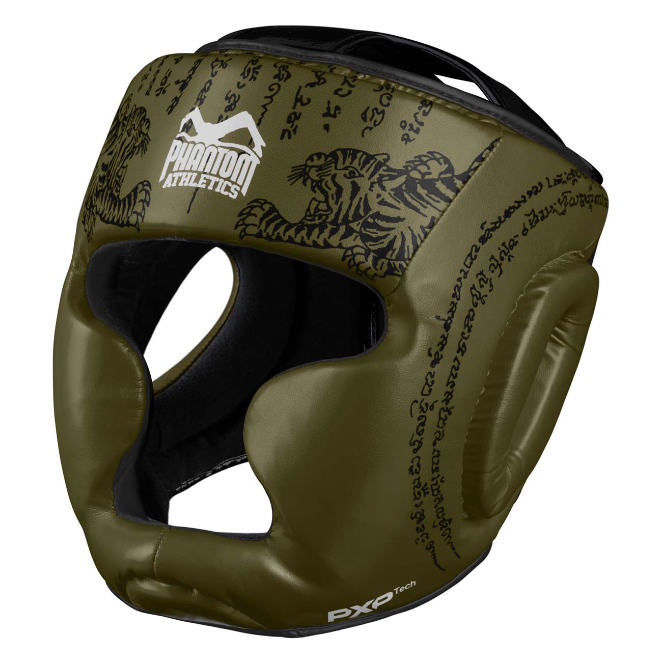 Robuster Kopfschutz von Phantom Athletics im Army-Look – ideal für Muay Thai, Kickboxen und MMA Sparring. Bietet optimalen Schutz, passgenauen Sitz und maximale Sicht bei intensiven Kampfsporteinheiten.