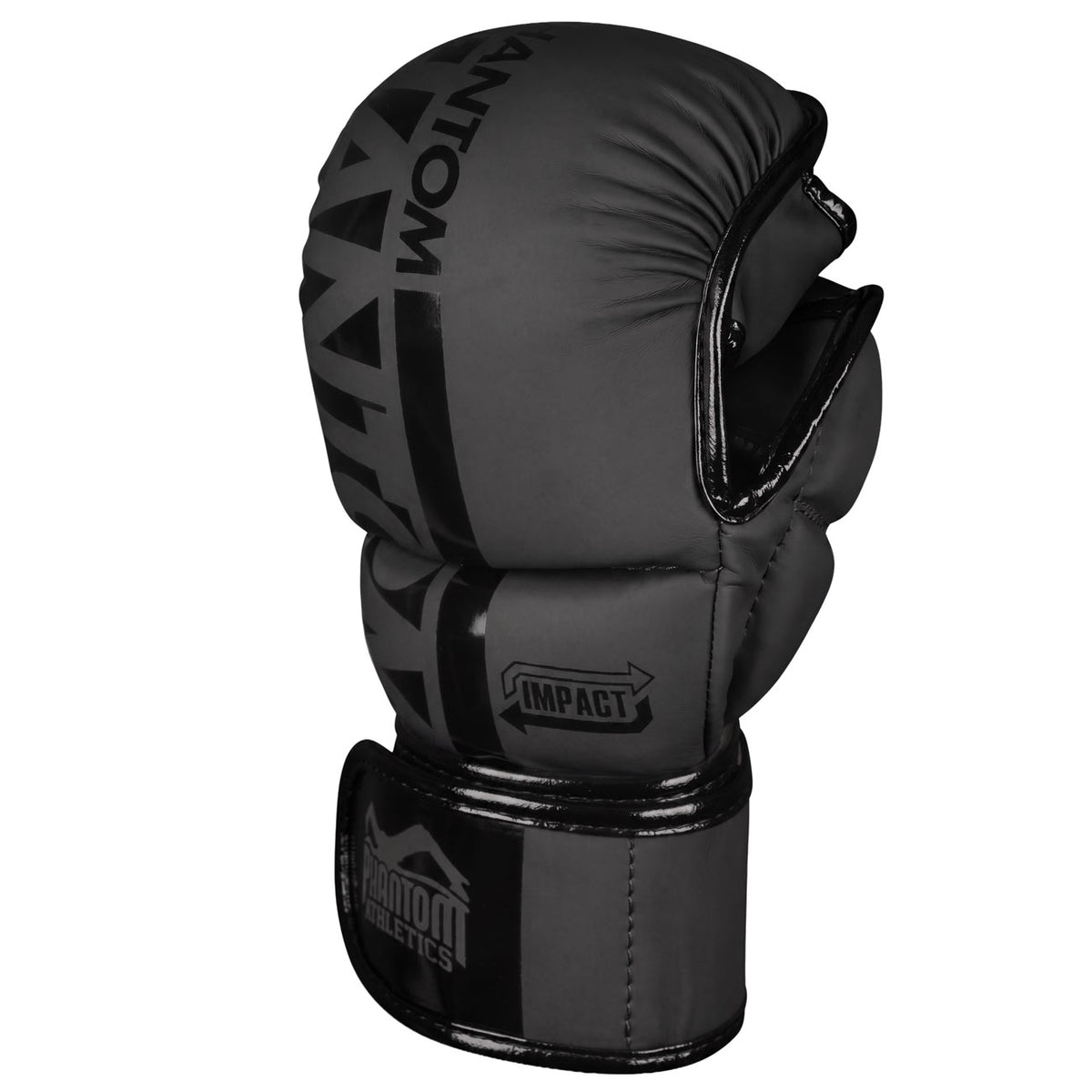Die schwarzen Phantom Athletics APEX MMA Sparring Handschuhe bieten zuverlässigen Schutz bei Schlägen und gleichzeitig hohe Bewegungsfreiheit beim Grappling. Die offene Handfläche ermöglicht sicheren Grip bei Clinch, Takedowns und technischen MMA-Drills.