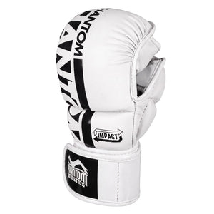 Mit den Phantom Athletics MMA Sparring Handschuhen APEX Whiteout erhalten Fighter hochwertige Kampfsportausrüstung für Striking und Grappling. Der verlängerte Klettverschluss stabilisiert das Handgelenk und sorgt auch bei intensiven Trainingseinheiten für sicheren Halt.