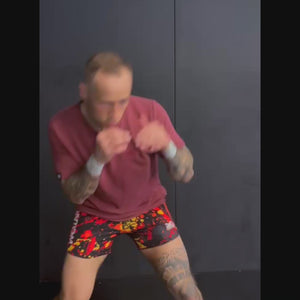 Fightshorts FUSION Splatter  - Rot