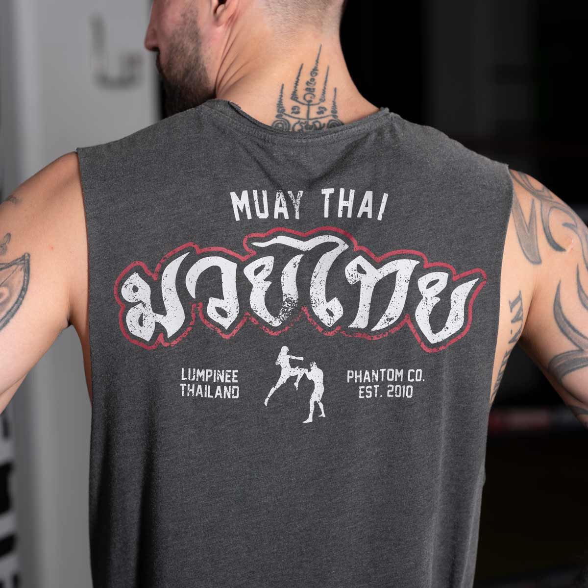 Sleeveless Shirt Muay Thai - Stone Washed