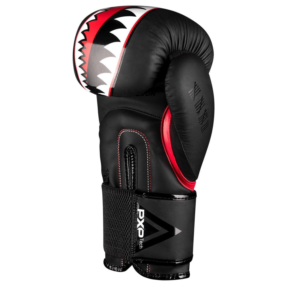 Die Phantom Fight Squad Boxhandschuhe in schwarz verfügen über einen elastischen Klettverschluss für eine maximale Unterstützung des Handgelenks.