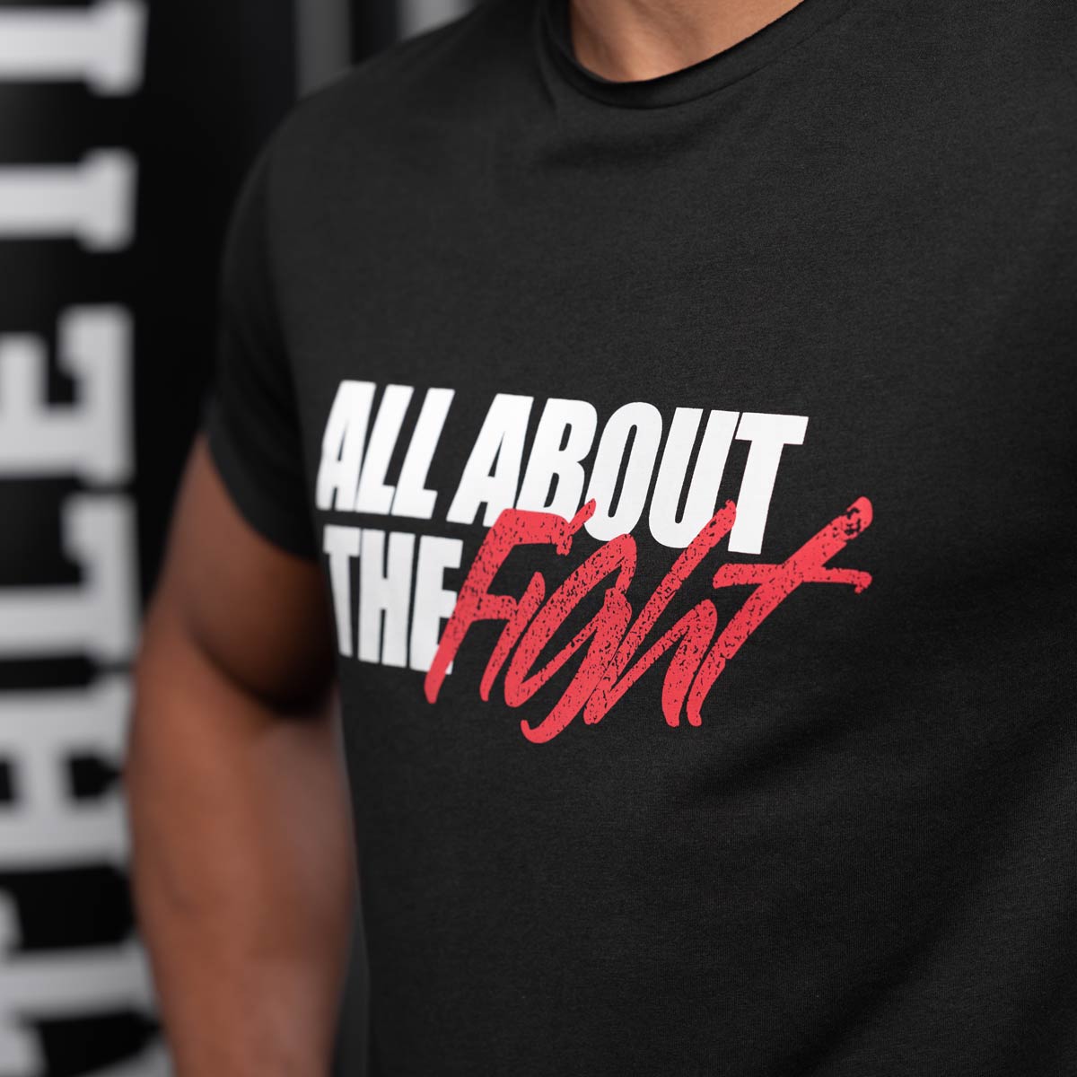T-Shirt All About The Fight - Schwarz