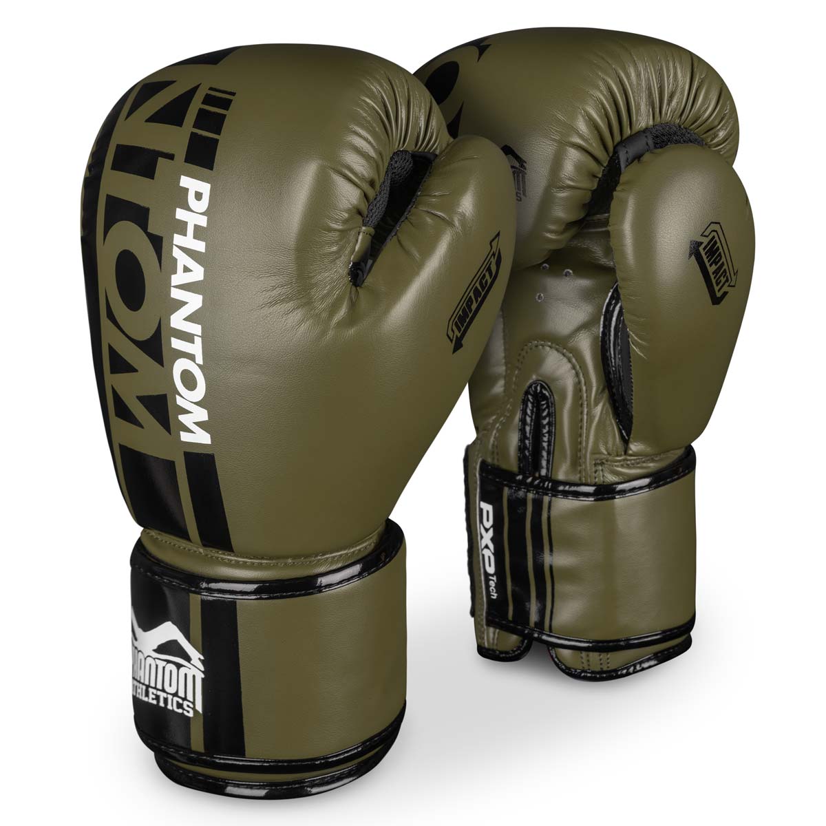 Gants de boxe Phantom APEX Army Green pour l'entraînement aux arts martiaux