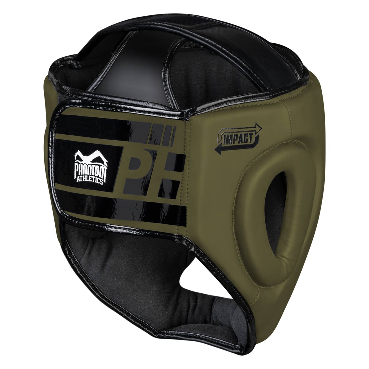 Der Phantom APEX Full Face Kampfsport Kopfschutz von hinten mit einem breiten Klettverschluss