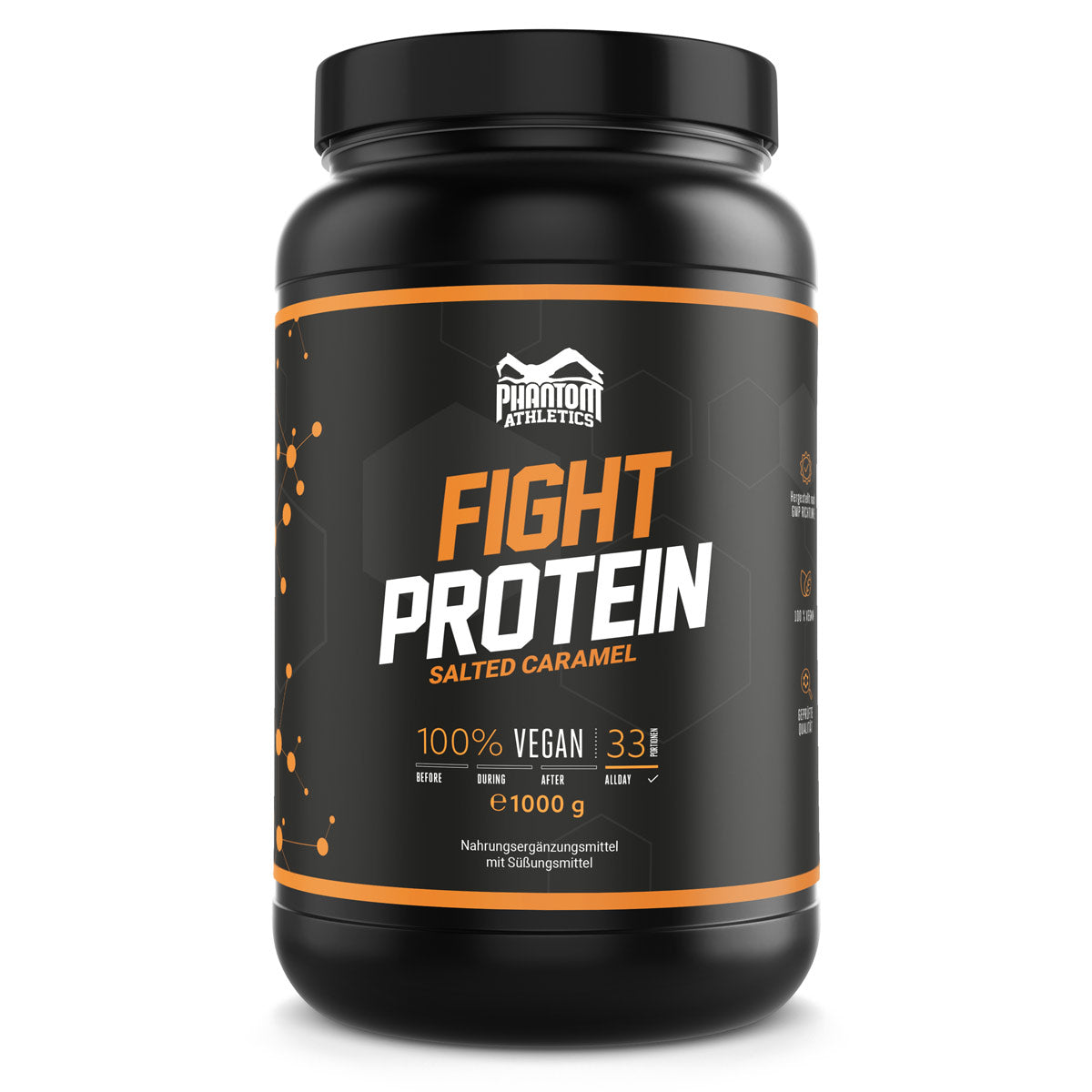 Phantom FIGHT Protein für Kampfsportler mit Salted Karamell Geschmack.