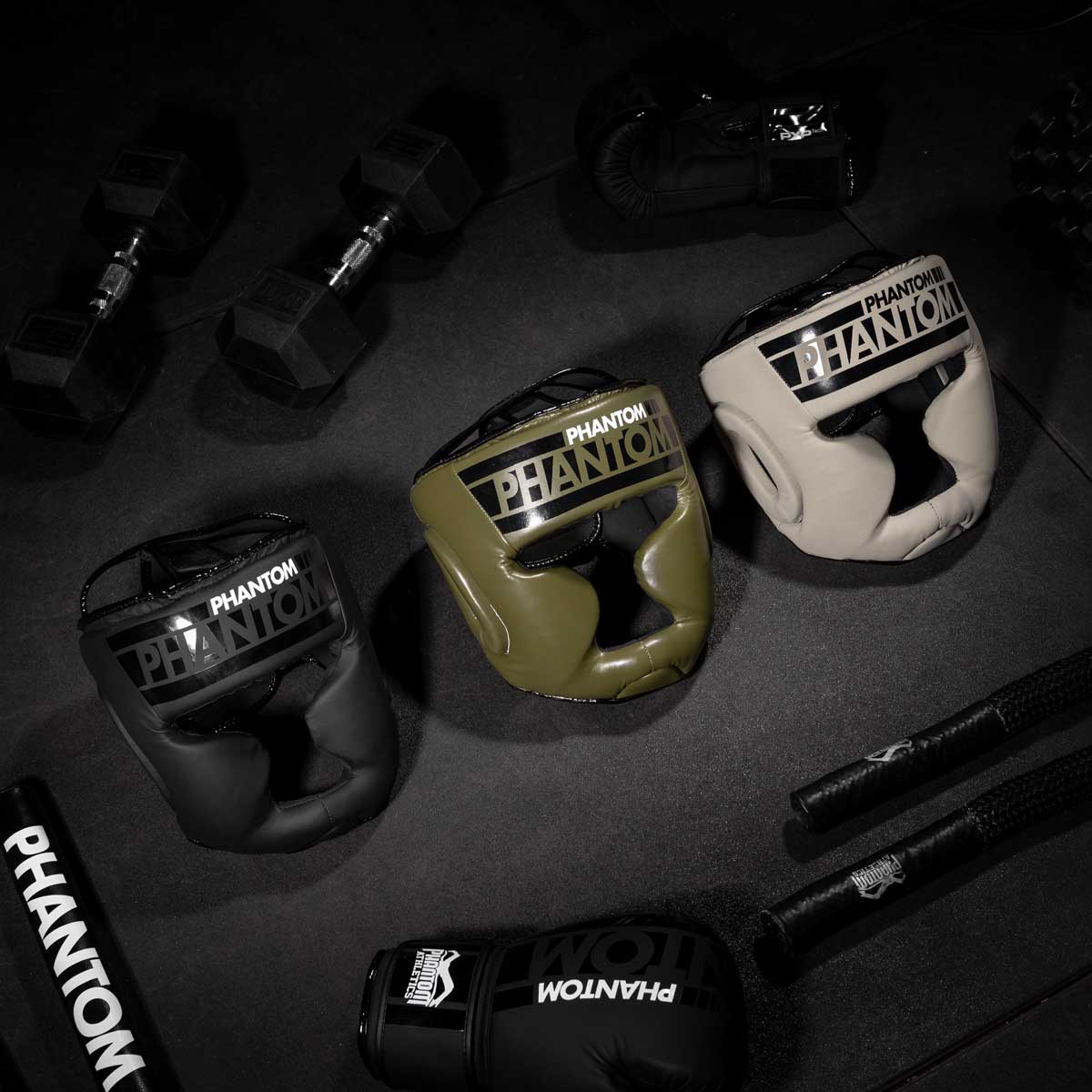 Den Phantom APEX Full Face Kopfschutz für Kampfsport gibt es in mehreren Farben.