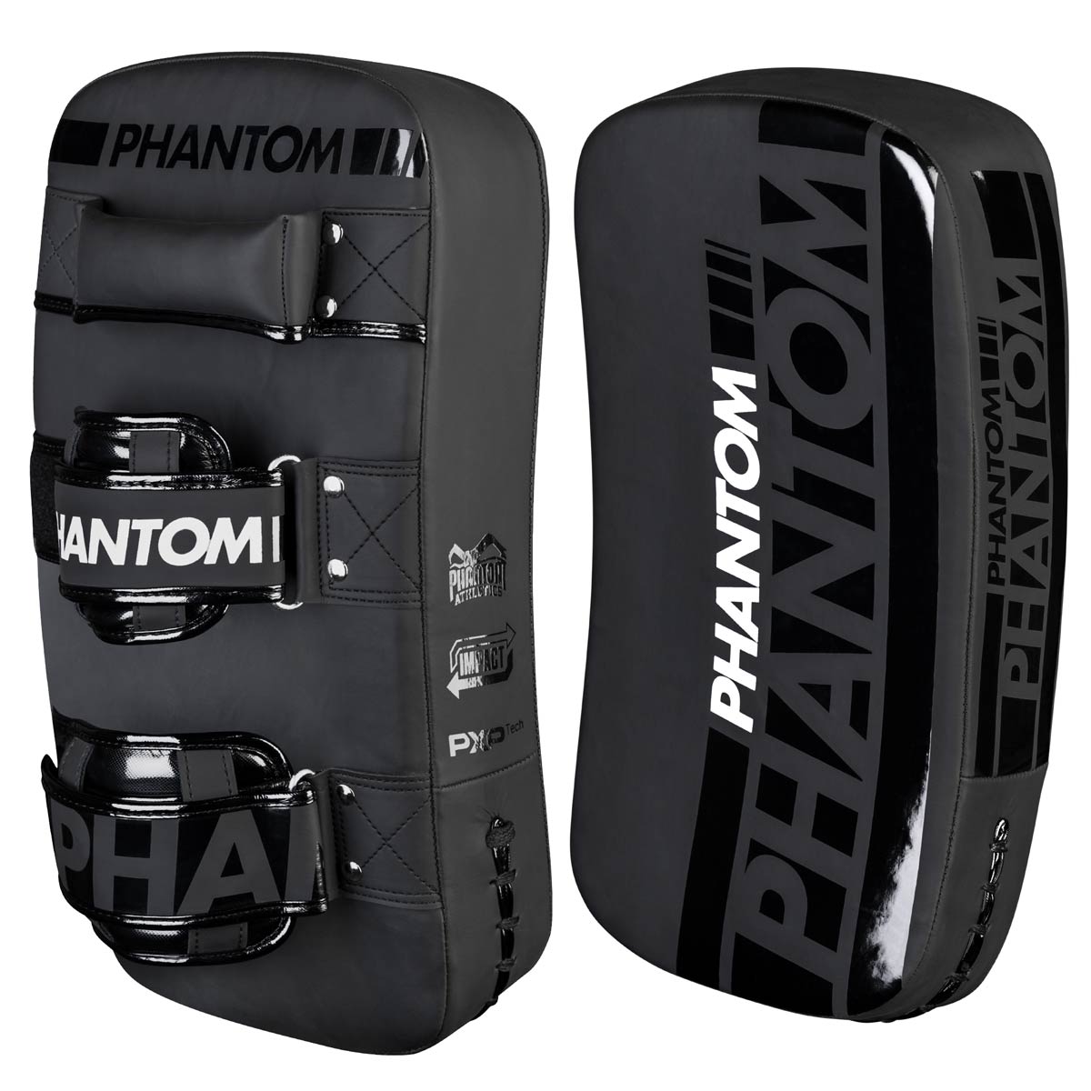 Kick Pads Apex von Phantom Athletics, ideal für Muay Thai, MMA und Kampfsporttraining. Robustes Design mit optimaler Polsterung für effektives Schlag- und Tritttraining.