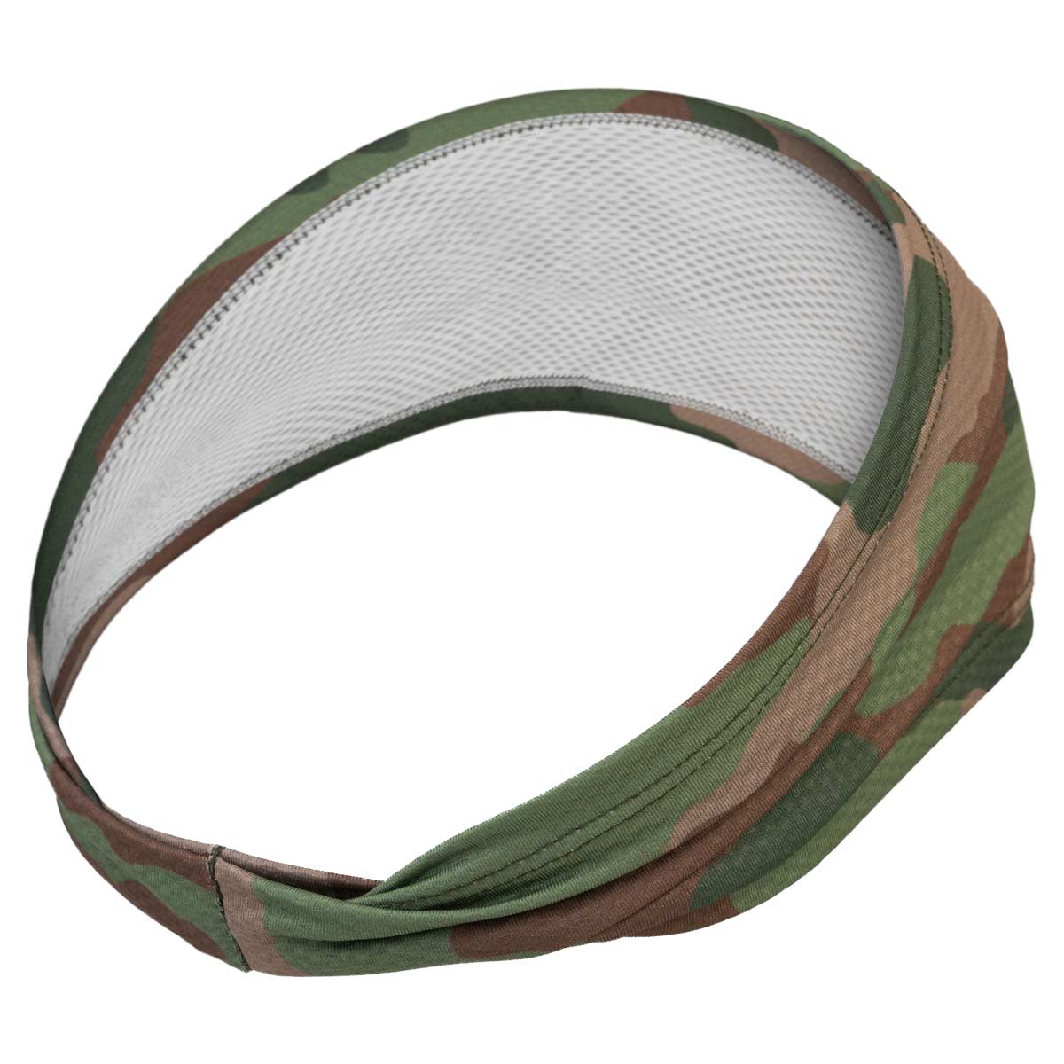 Phantom Athletics Stirnband im Green-Camo-Design, speziell für Kampfsportler entwickelt. Bietet sicheren Halt und hält Schweiß zuverlässig aus dem Gesicht während des Workouts.