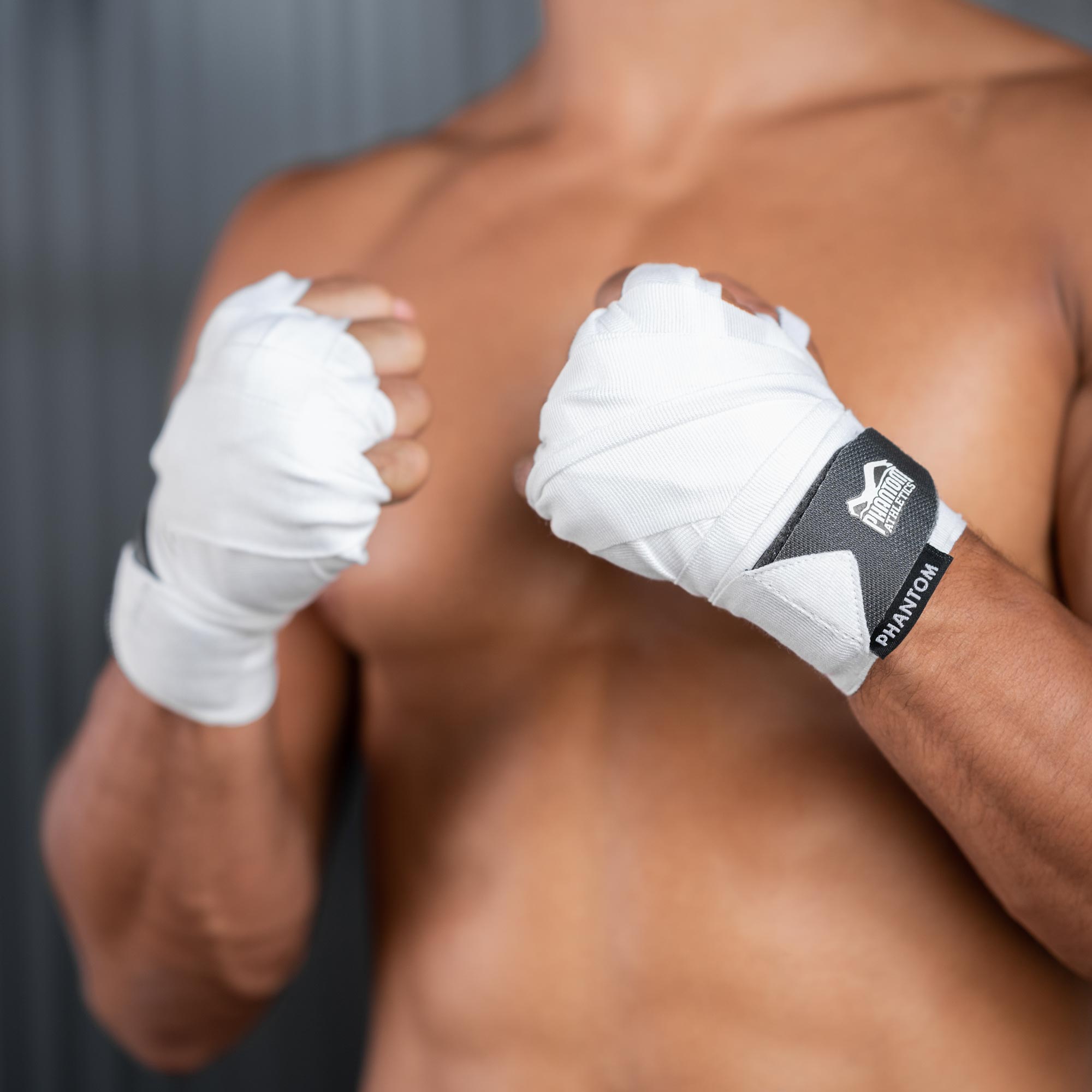 Qualitative Boxbandagen in Weiss für Boxen, MMA und K1