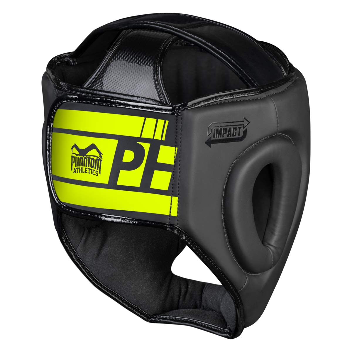 Der APEX Full Face Neon Kopfschutz von Phantom Athletics bietet umfassenden Schutz für Gesicht, Kinn und Schläfen. Dank der hochwertigen PU-Oberfläche und der mehrlagigen Schaumstoffpolsterung ist er sowohl für intensives Sparring als auch für Wettkämpfe geeignet.