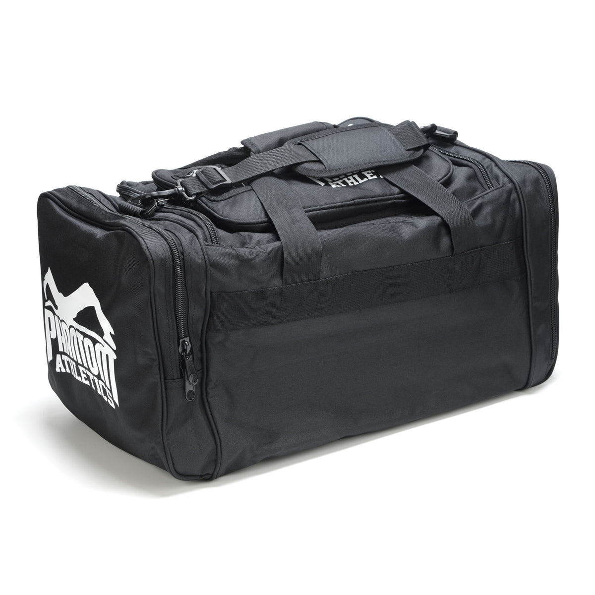 Funktionelle Phantom Athletics Tactic Gymbag für Muay Thai und Kampfsport – großzügiges Hauptfach und praktische Seitentaschen für deine Ausrüstung. Strapazierfähiges Material für intensives Training.
