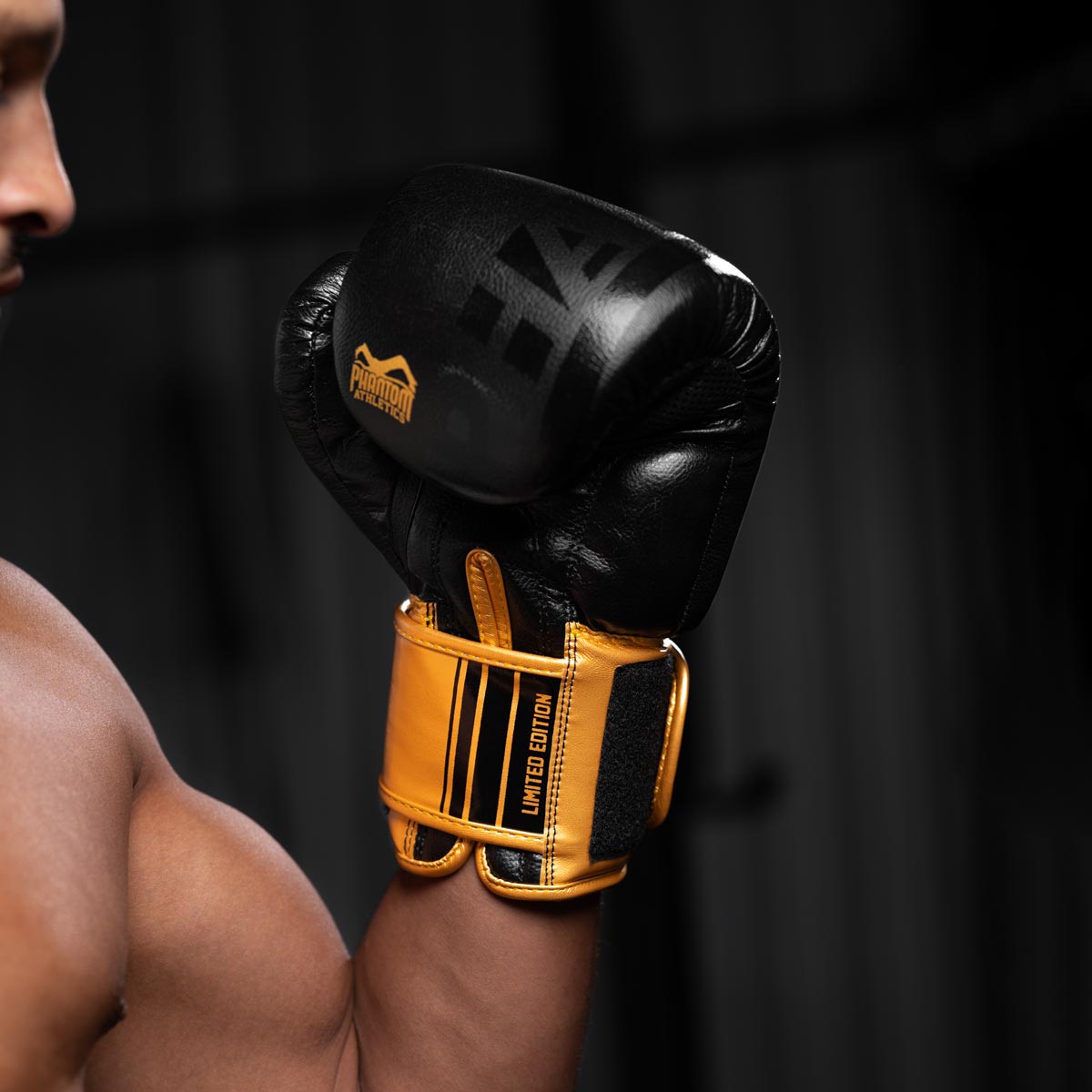 Exklusive Boxhandschuhe in Goldoptik von Phantom Athletics – perfekt für Sparring, Techniktraining und intensive Workouts im Kampfsport.