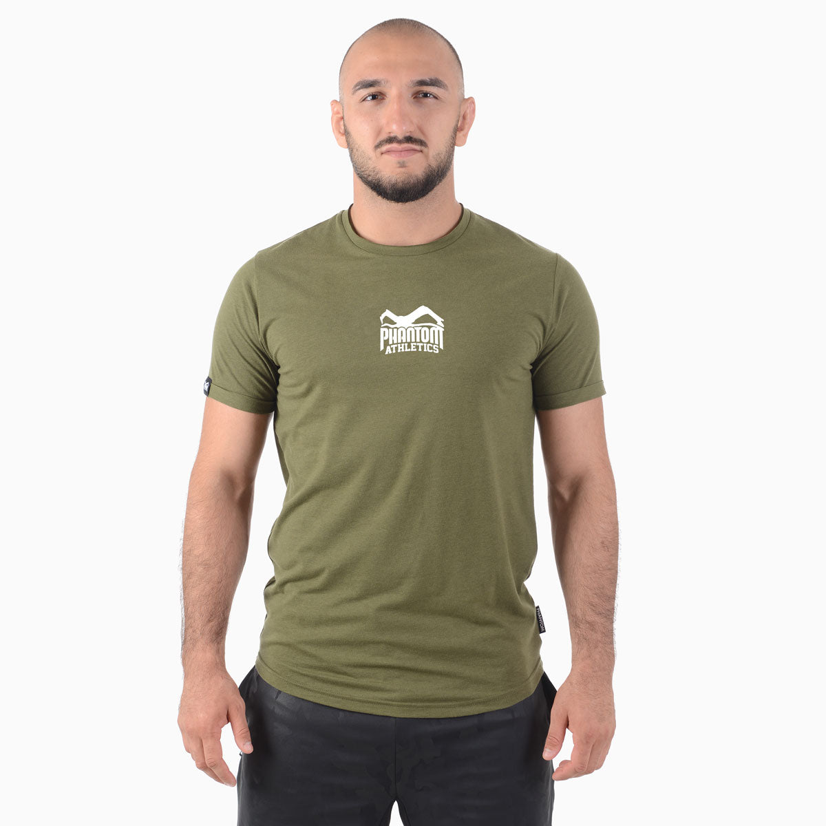 Hochwertiges Phantom Athletics T-Shirt im Team-Army-Design, ideal für MMA-Fans und Kampfsportler. Aus strapazierfähigem Material für Training und Freizeit.