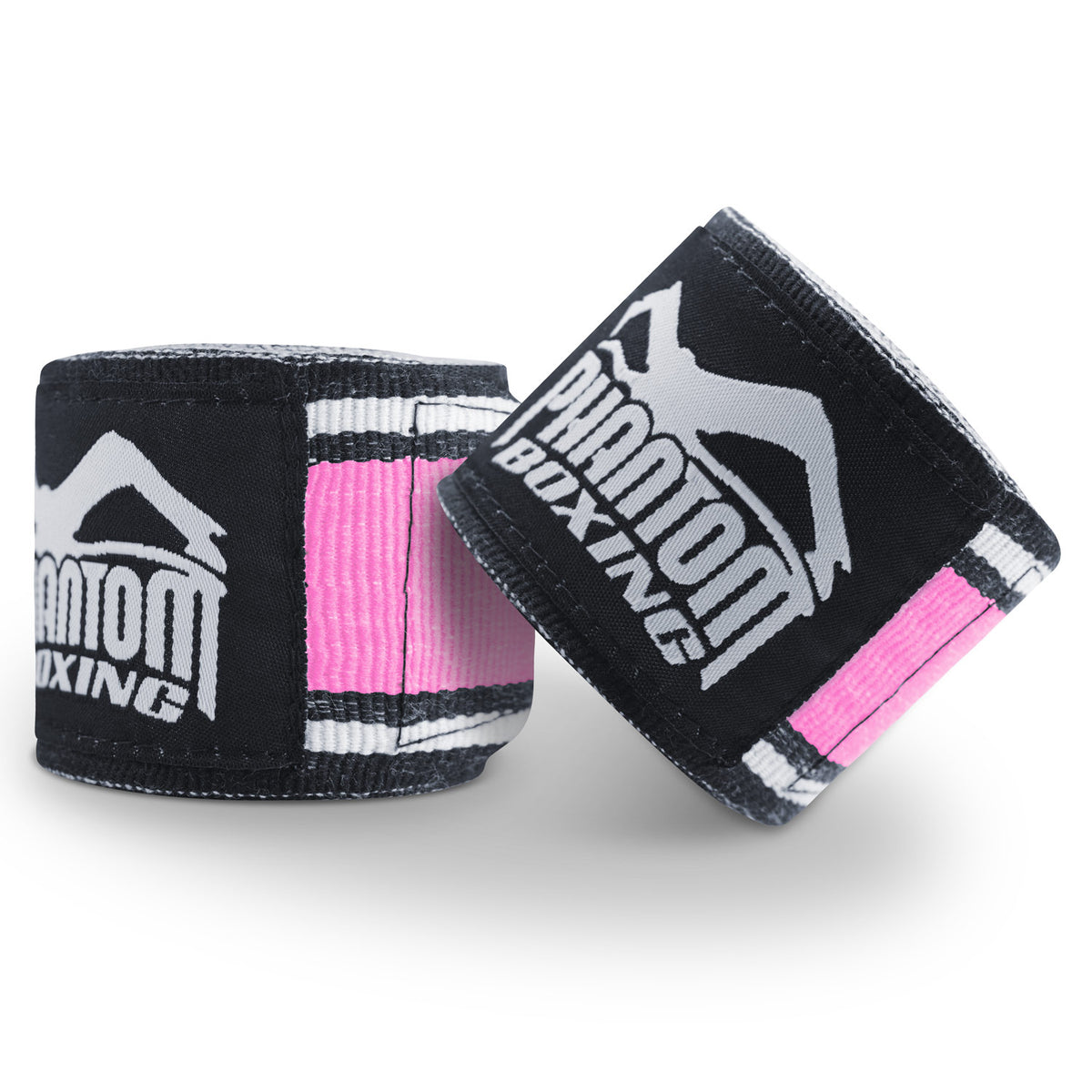 Phantom Boxbandagen für dein Kampfsporttraining.  Ideal für MMA, Muay Thai und Kickboxen. 450cm in den Farben Pink/Weiss.